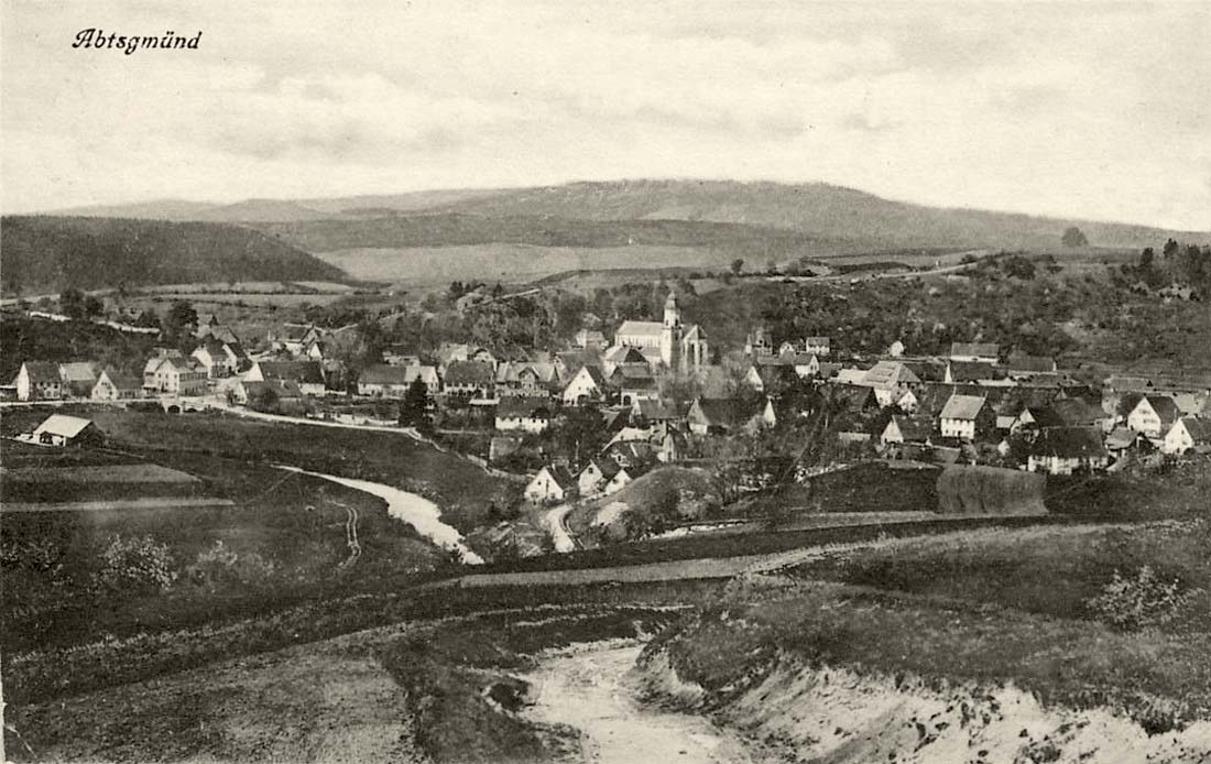 Panorama von Abtsgmünd um 1910