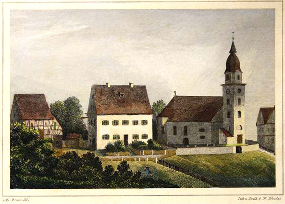 Achstetten. C. M. Wielands Geburtshaus in Oberholzheim, 1840