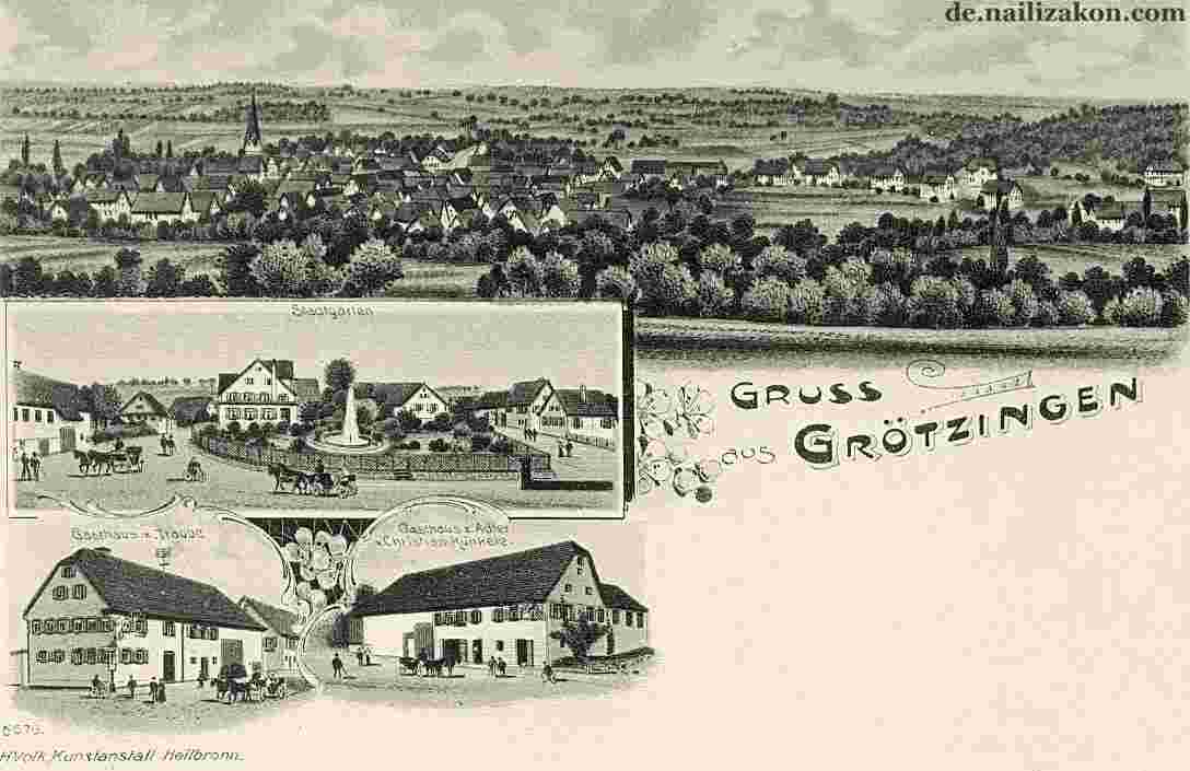 Aichtal. Groetzingen bei Nuertingen, 1895