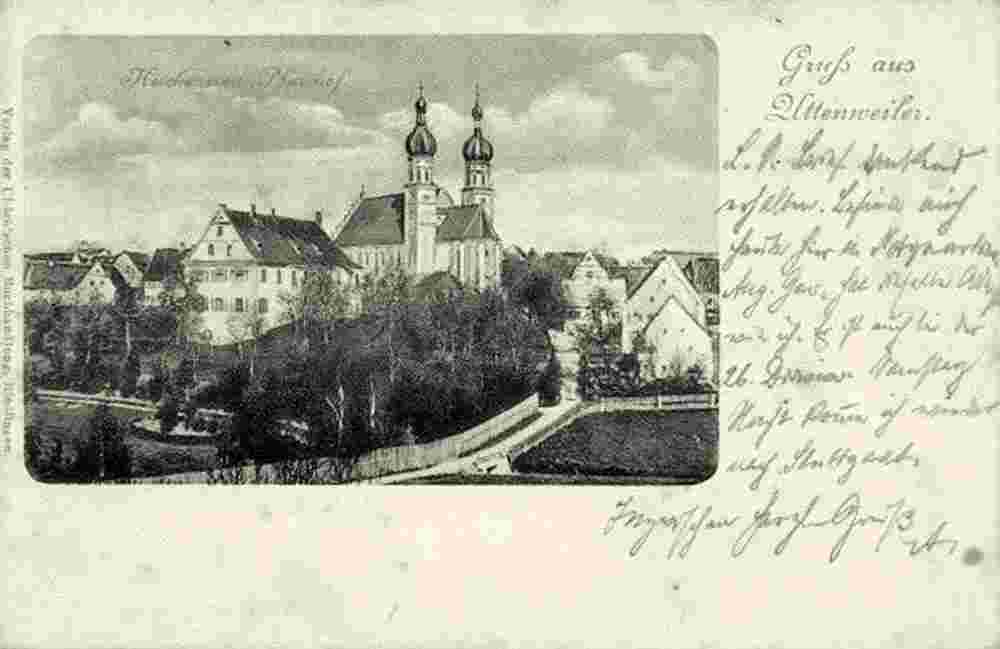 Attenweiler. Kirche und Pfarrhof