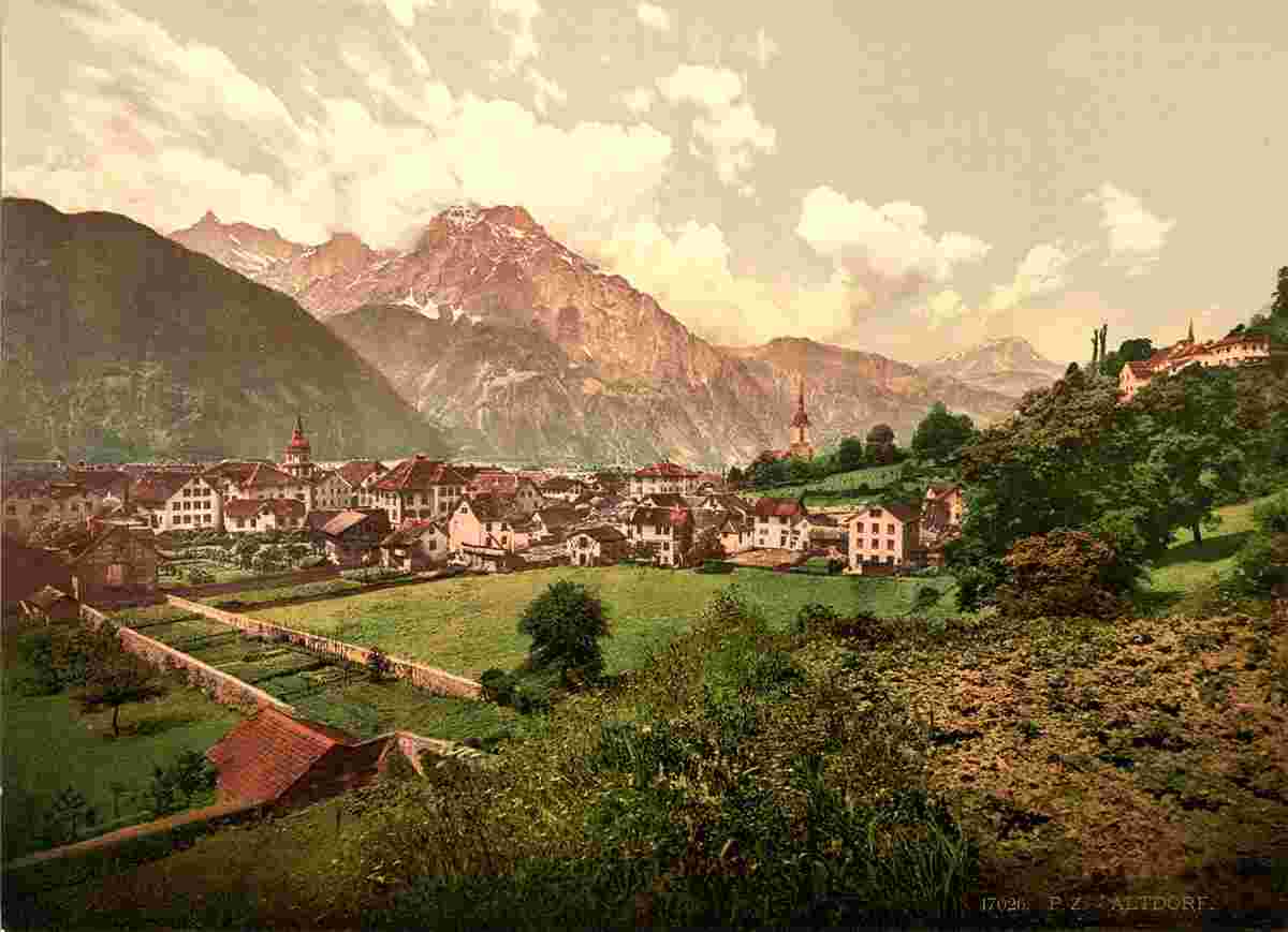 Panorama von Altdorf, um 1890