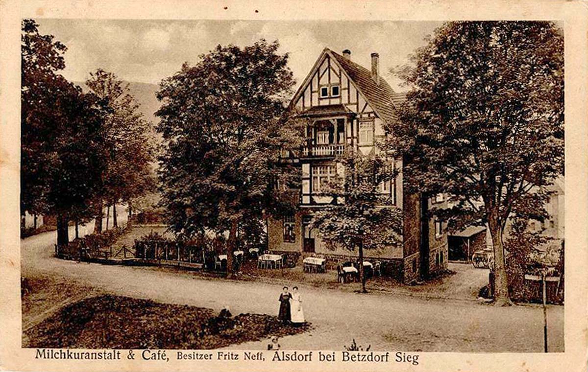 Alsdorf (Westerwald). Milchkuranstalt und Café, Besitzer Fritz Neff