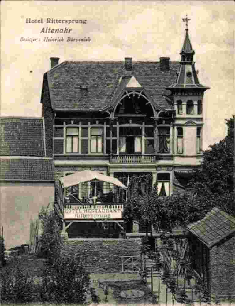 Altenahr. Hotel 'Rittersprung', Besitzer Heinrich Bürvenich