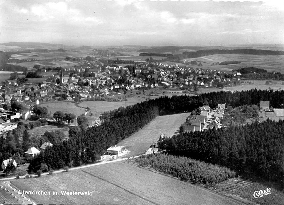Altenkirchen (Westerwald). Panorama der Stadt, 1959