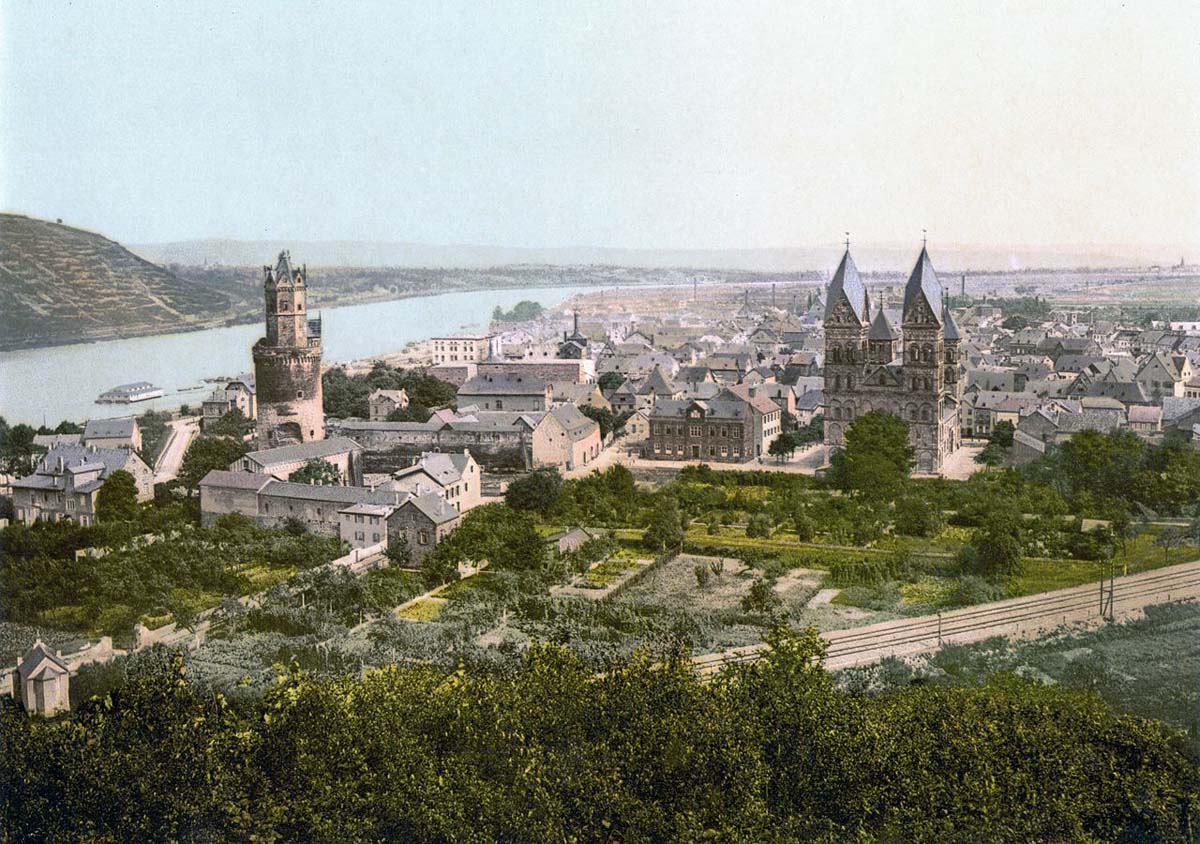 Andernach. Panorama der Stadt, 1900