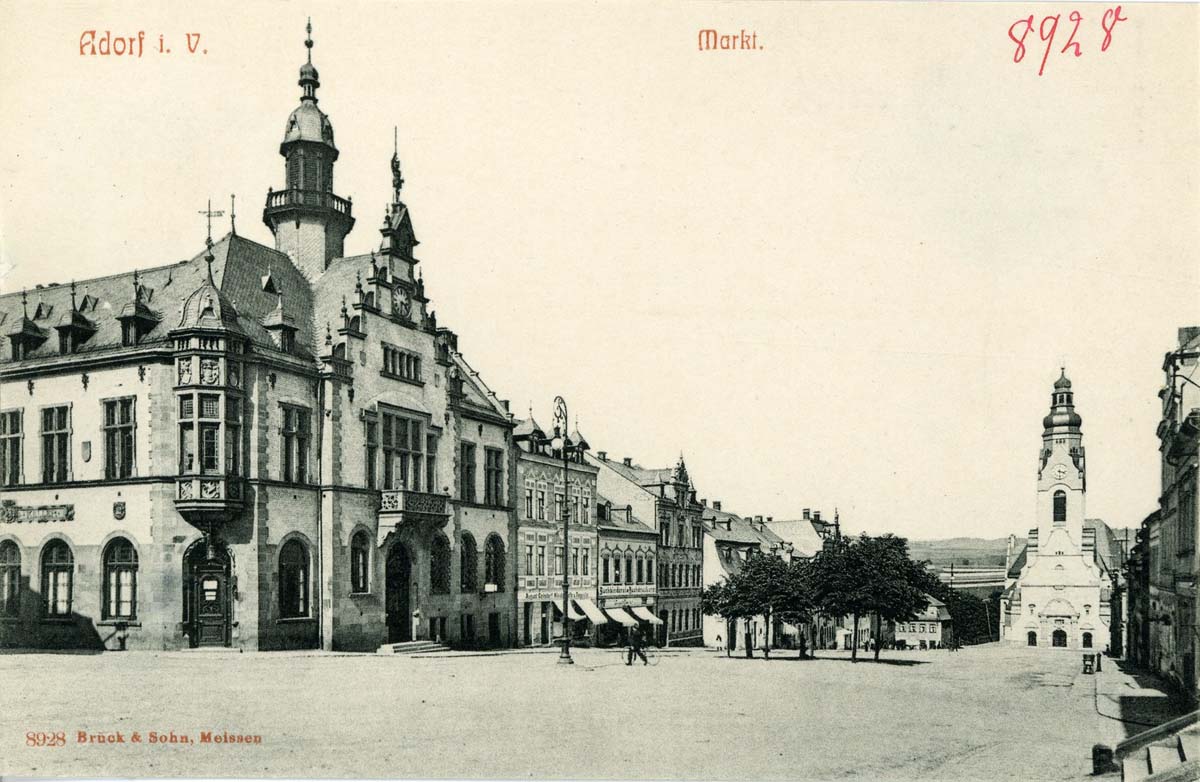 Adorf (Vogtlandkreis). Markt, 1907