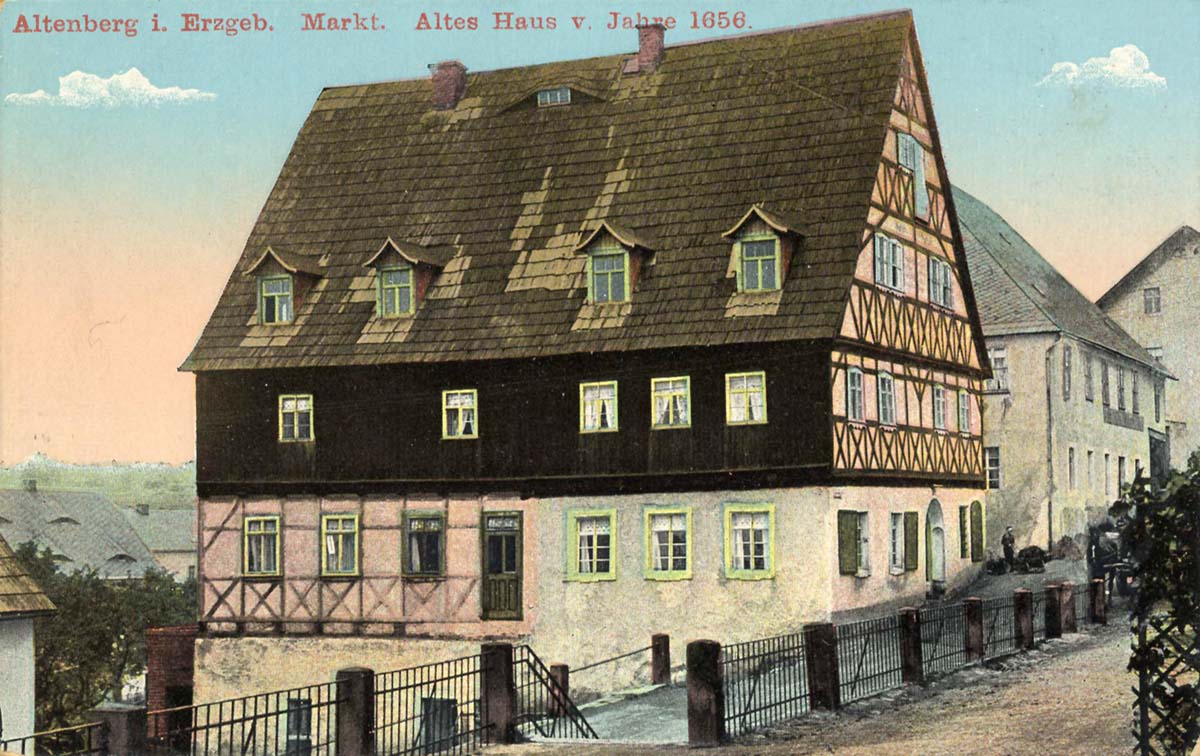 Altenberg (Erzgebirge). Marktplatz, altes Haus