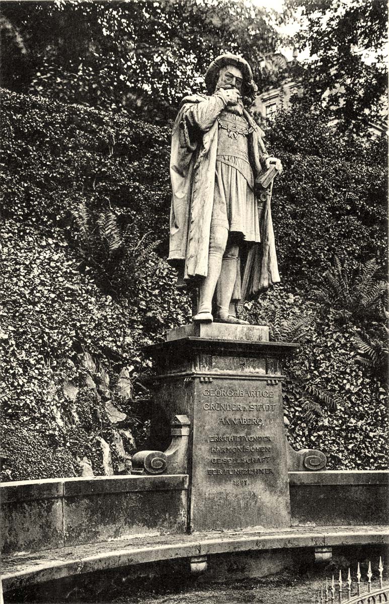 Annaberg-Buchholz. Annaberg - Denkmal Georg der Bärtigen, 1911