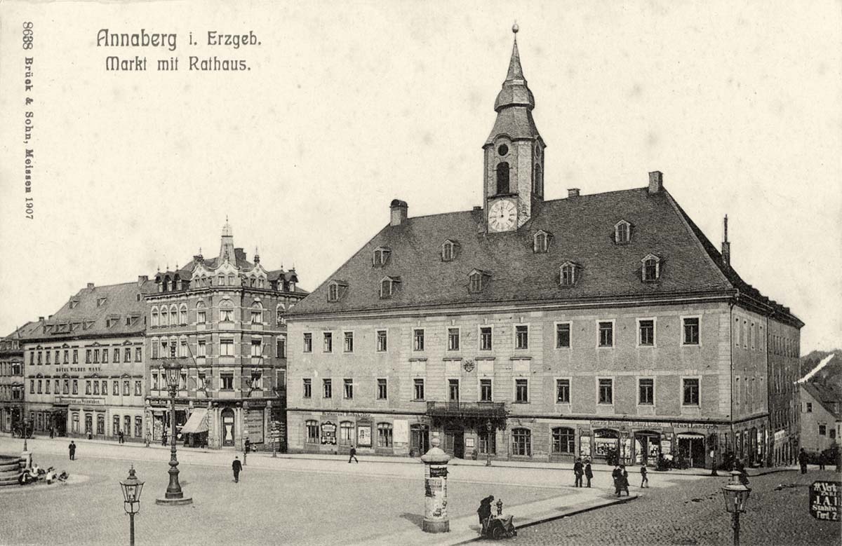 Annaberg-Buchholz. Annaberg - Rathaus am Marktplatz, 1907