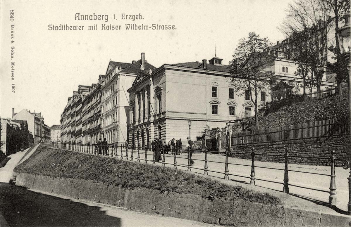 Annaberg-Buchholz. Annaberg - Stadttheater am Kaiser Wilhelm Straße, 1907