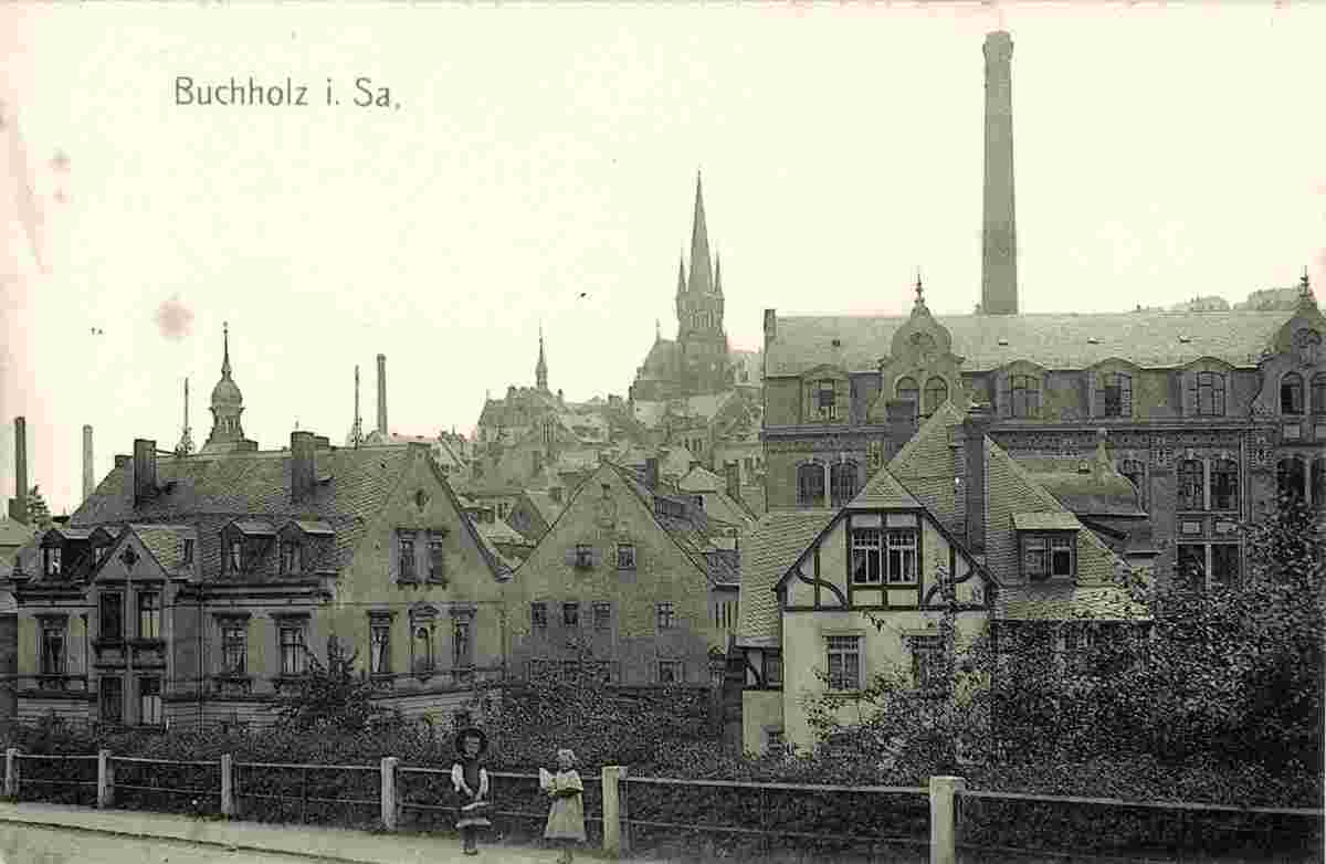Annaberg-Buchholz. Panorama der Stadt, 1910
