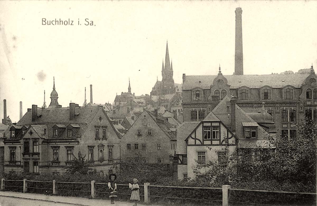 Annaberg-Buchholz. Buchholz - Panorama der Stadt, 1910