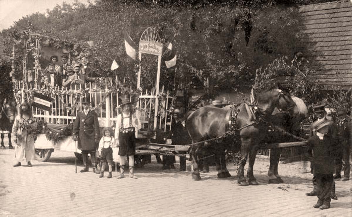 Alsleben (Saale). Historischer Festumzug in Alsleben 1913