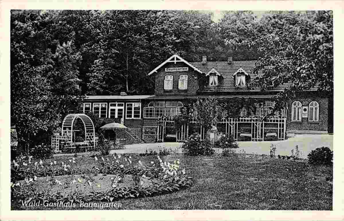 Ahlefeld-Bistensee. Wald-Gasthaus 'Baumgarten', 1950