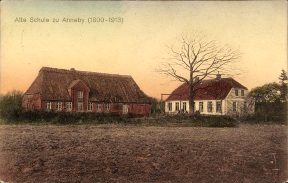 Ahneby. Alte Schule, 1913