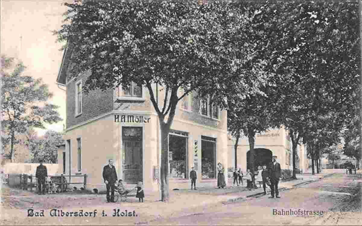 Albersdorf. Bahnhofstrasse, 1912