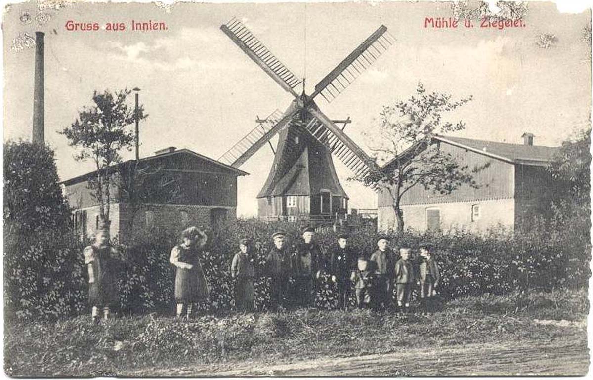 Aukrug. Innien - Windmühle und Ziegelei, 1910