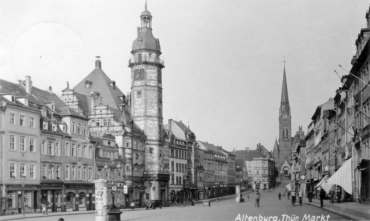 Altenburg. Markt mit Rathaus, 1935