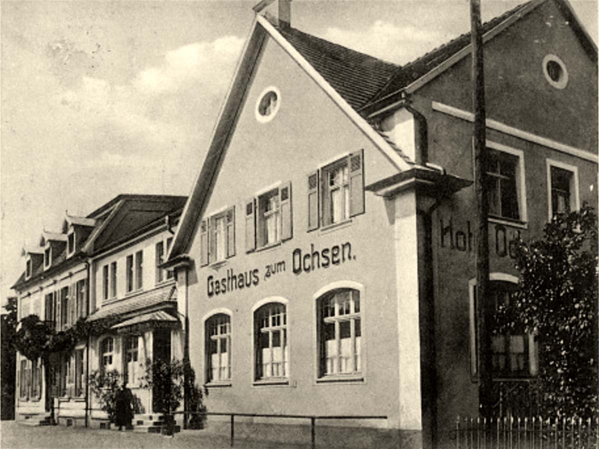 Bad Krozingen. Gasthaus zum Ochsen, Besitzer August Siegel, 1927