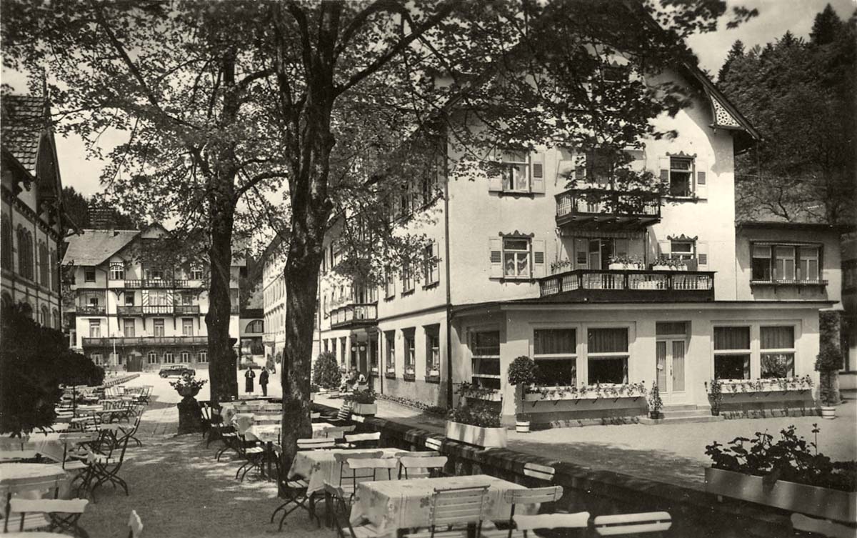 Bad Rippoldsau-Schapbach. Terrasse de café ou restaurant, 1945