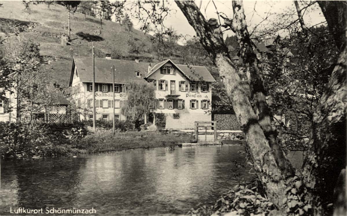 Baiersbronn. Schönmünzach - Gasthaus zum Steinbock, um 1940