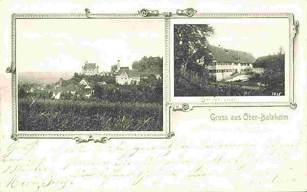 Balzheim. Oberbalzheim - Panorama von Dorf, 1900