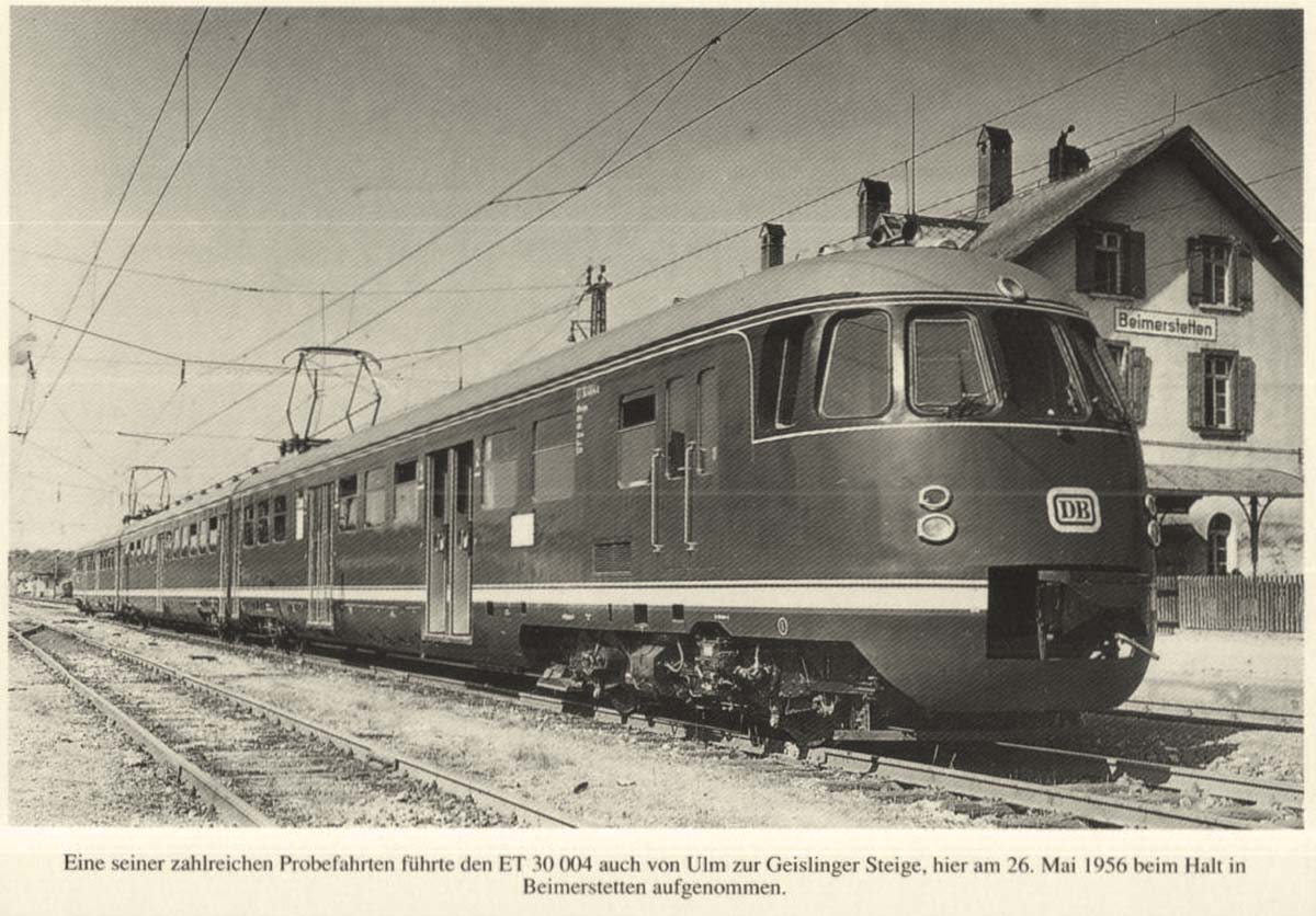 ET 30 004 von Ulm zur Geislinger Steige, Mai 1956 in Beimerstetten