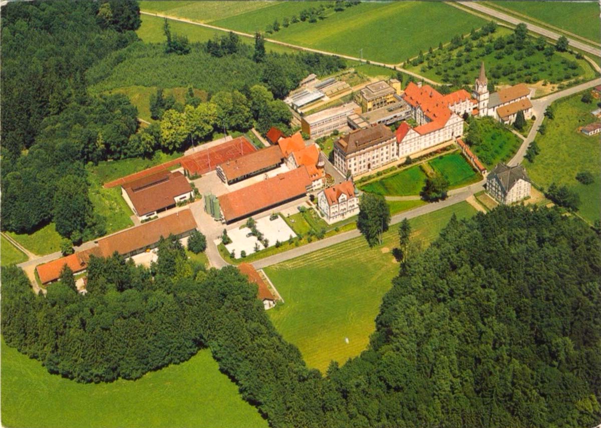 Berkheim. Bonladen - Kloster, Fliegeraufnahme, 1988