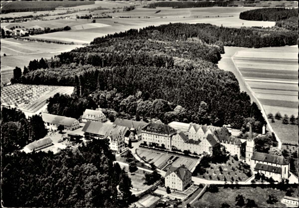 Berkheim. Bonladen - Kloster, Fliegeraufnahme