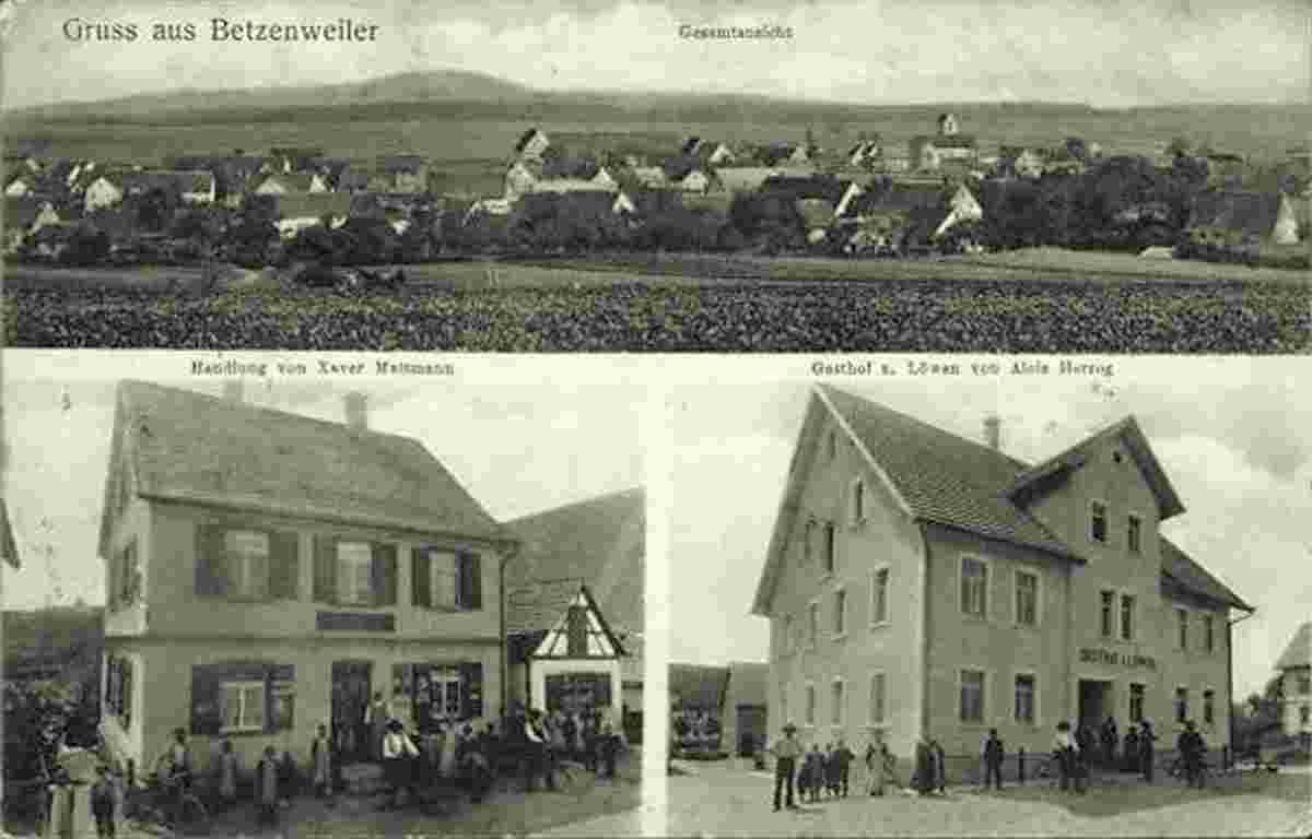 Betzenweiler. Handlung von Xaver Mattmann, Gasthaus zum Löwen, 1912
