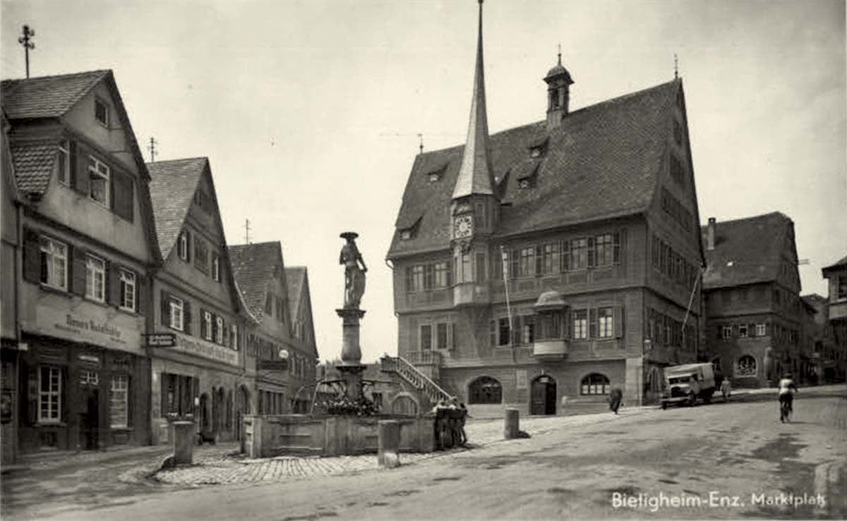 Bietigheim-Bissingen. Panorama von Marktplatz