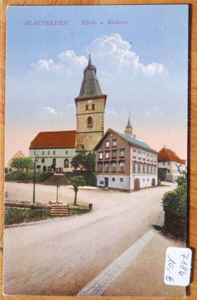 Blaufelden. Kirche und Rathaus