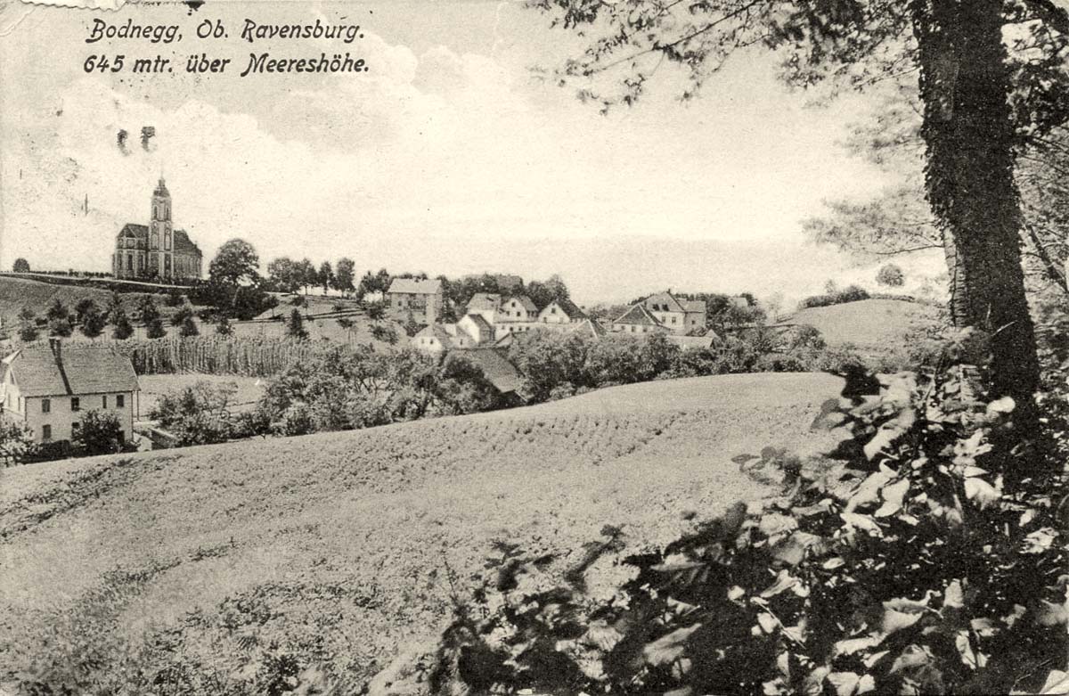 Panorama von Bodnegg, Ober Ravensburg, 1930