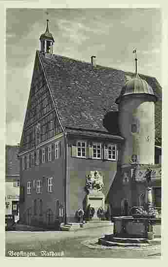 Bopfingen. Rathaus und Brunnen
