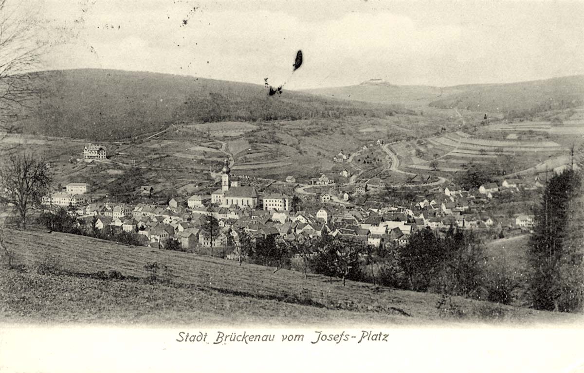 Bad Brückenau. Panorama der Stadt vom Josefs-Platz, 1907