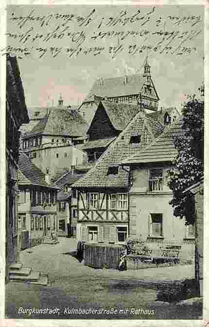 Burgkunstadt. Kulmbacher Straße mit Rathaus, 1940