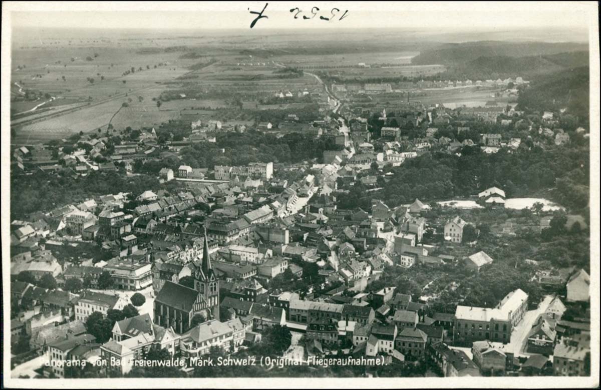 Blick auf Bad Freienwalde, Luftbild, 1929
