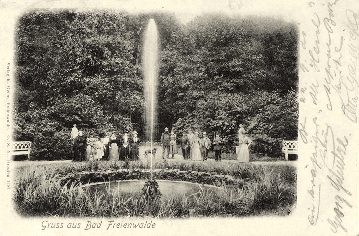 Bad Freienwalde (Oder). Brunnen, 1901