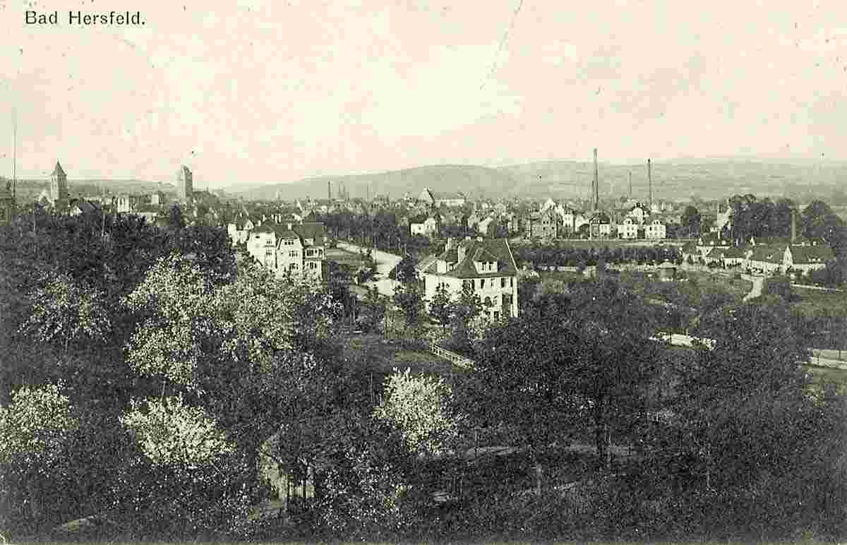 Bad Hersfeld. Panorama der Stadt, 1914