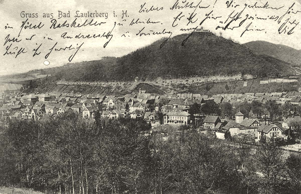 Bad Lauterberg im Harz. Panorama der Stadt, 1906