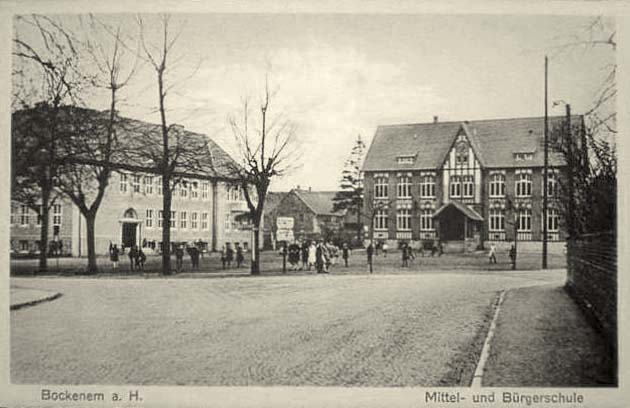 Bockenem. Mittel- und Bürgerschule, um 1930