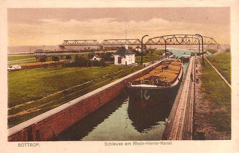 Bottrop. Schleuse am Rhein-Herne-Kanal, 1924