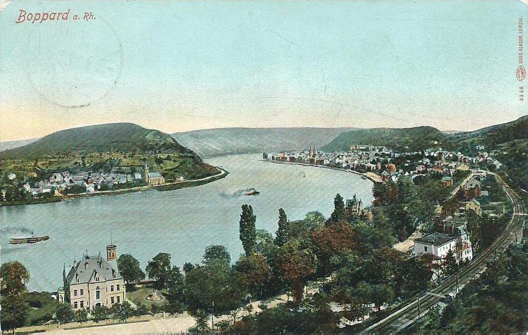 Boppard. Panorama  der Stadt, 1909