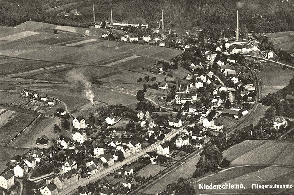 Bad Schlema. Panorama von Niederschlema, 1930