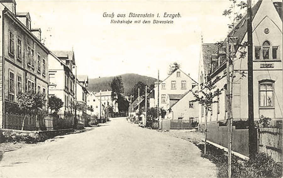 Bärenstein (Erzgebirge). Kirchstraße, 1912
