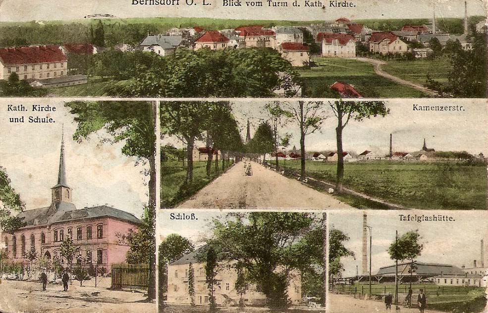 Bernsdorf (Oberlausitz). Panorama der Stadt, 1916