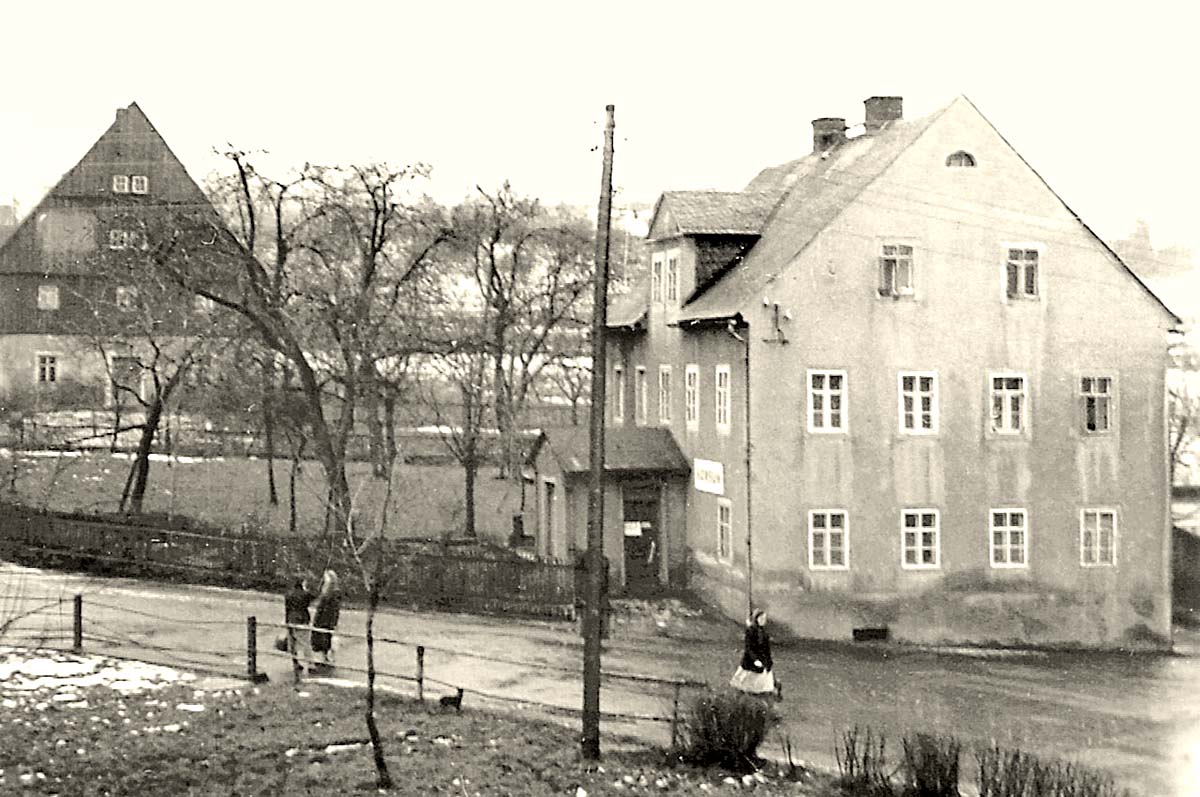 Bobritzsch-Hilbersdorf. Hilbersdorf - Dorfstraße, 1973
