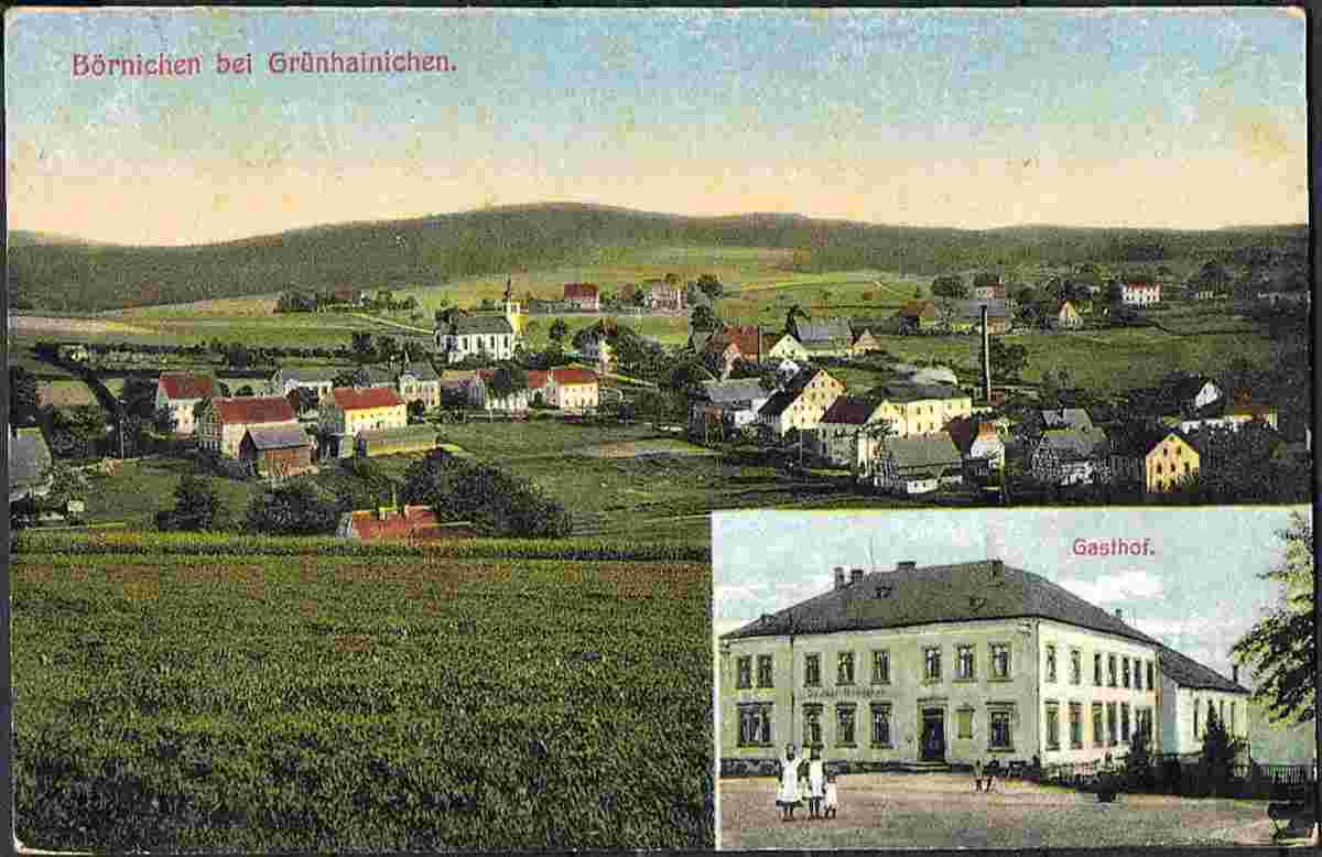 Börnichen. Panorama von Gasthof, 1925