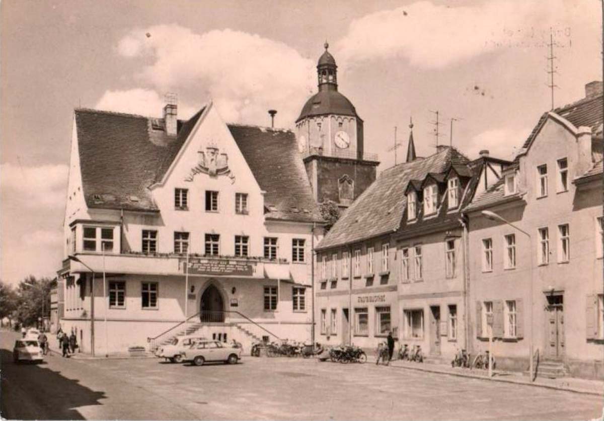 Barby. Rathaus am Markt, um 1970