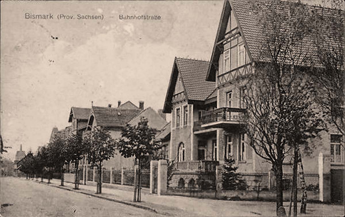 Bismark (Altmark). Bahnhofstrasse, 1915